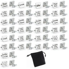 Men's Wedding Cufflinks SQUARE SILVER cuff link best man groom usher & many more