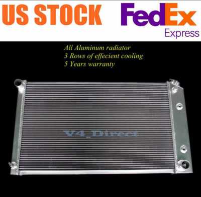 FOR 70-81 CHEVY CAMARO 78-87 MONTE CARLO 3ROW FULL ALUMINUM CORE RACING RADIATOR