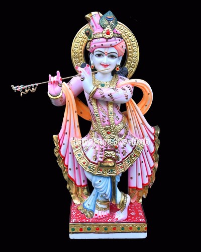 24 Inch White Marble Krishna Statue Idol Murti Moorti Home Temple Krisna Mandir - Picture 8 of 10