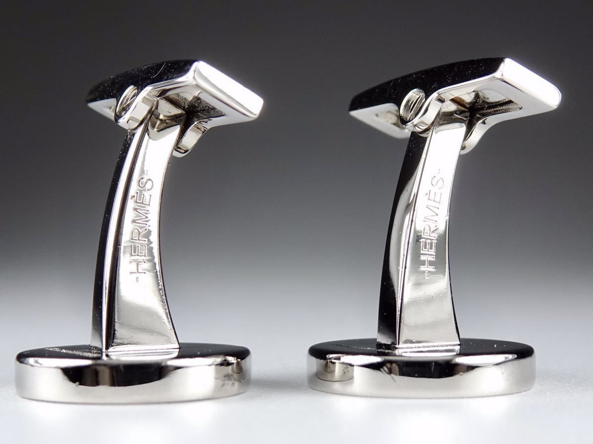 Hermes regular red color Ricol cufflinks round shape logo