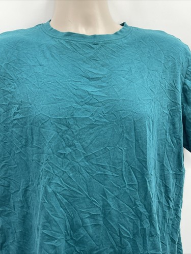 Camiseta informal Royal Class para hombre manga corta cuello redondo verde azulado liso talla L - Imagen 2 de 12