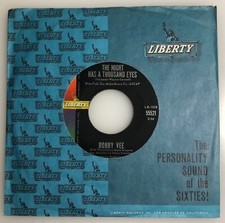 Bobby Vee / The Night Has a Thousand Eyes / 1962 Liberty 45 / NM