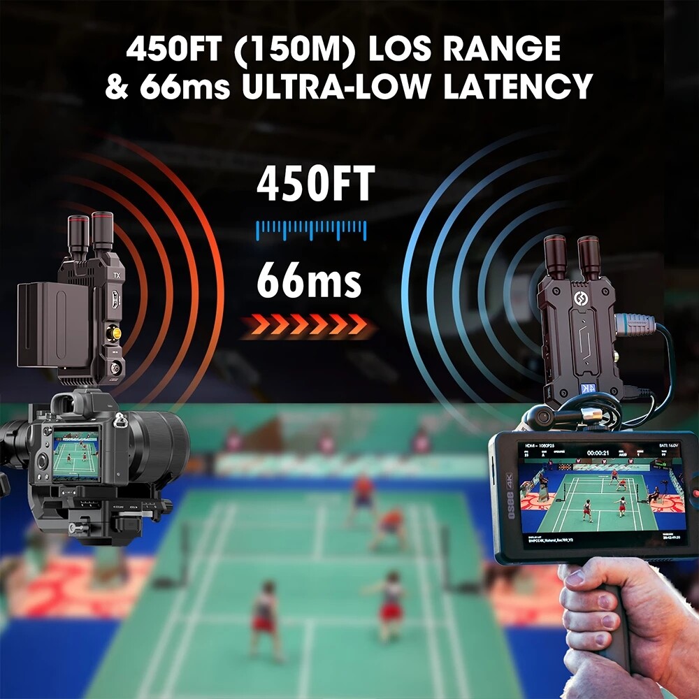 Hollyland Mars 4K SDI-HDMI 0.06s 450ft Wireless Video Transmission