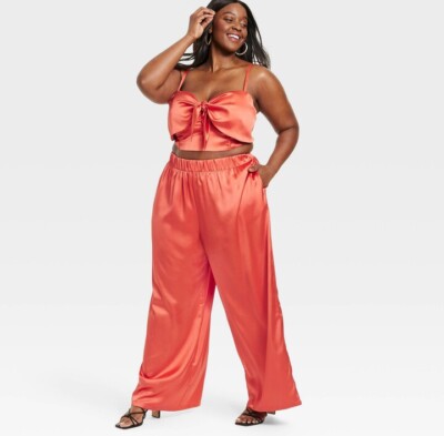 NWT Sammy B X Target Collab Orange Crop Top Underwire Bra Top Plus size 1X