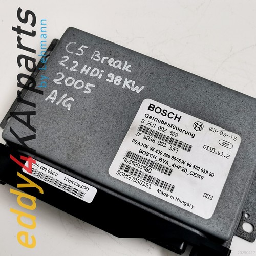 Unidad de control de transmisión BOSCH CITROËN C5 I Break 0260002922 Peugeot 407 - Imagen 2 de 4