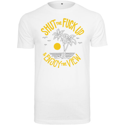 Mister Tee Shut the Fuck Up & Enjoy The View Tee Herren T-Shirt Strand Beach Men