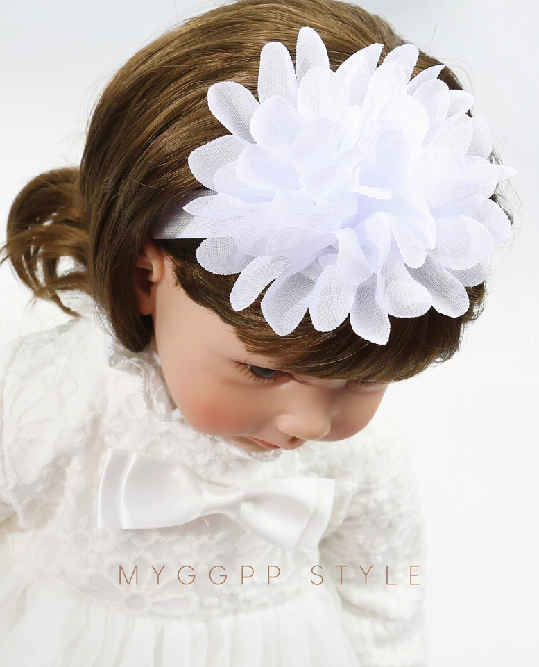 Recién Nacido Bebé Niña Cochecito Zapatos Conjunto Infantil Boda Fiesta Cabello Diadema Set 0-18M Foto 3 de 4