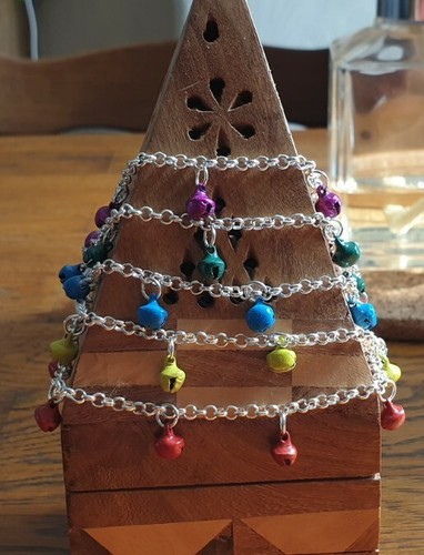 Silver Plated Coloured Bells Anklet Chain~5 Colours~Beach~Summer~Gift Wrapped - Picture 2 of 14