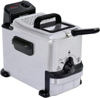 #ad Compact EZ Clean Stainless Steel Deep Fryer with Basket 1.8 Liter Oil Filtration $119.09