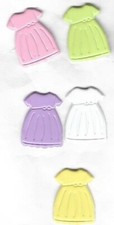GIRLS DRESS SCRAPBOOKING DECORATIVE BRADS EYELET OUTLET 8 PCS 5 COLORS
