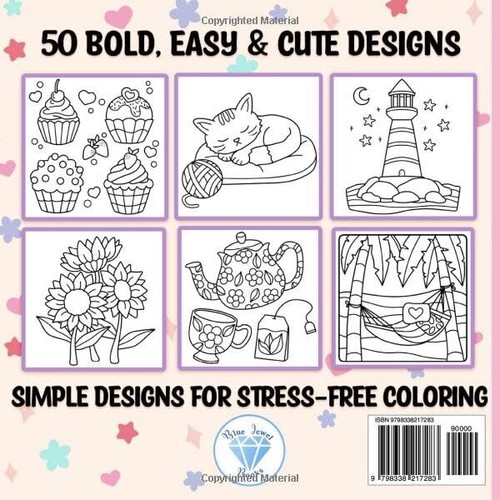 Coloring Book for Adults Relaxation: Bold and Easy - Picture 2 of 2