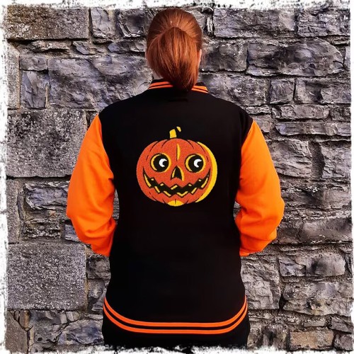 Women's Happy Halloween Varsity Jacket Halloween Festival Letterman Style eBay