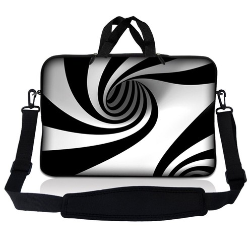 15.6 Inch Laptop Bag Sleeve Carry Case w/ Shoulder Strap Macbook Acer Asus Swirl - 第 1/3 張圖片