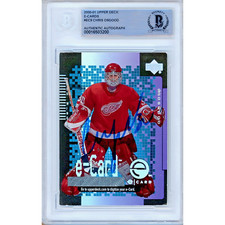Chris Osgood Signed 2000-01 Upper Deck eCard #EC3 Beckett BAS Red Wings Auto