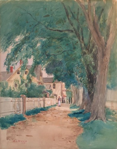 Listed Artist Elmer Joseph Read (b. 1862) Signed Watercolor Painting - Picture 2 of 6