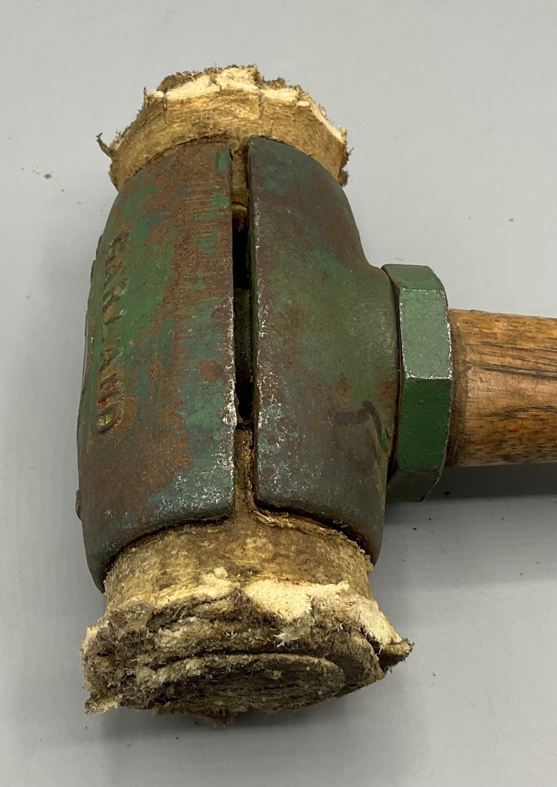 Vtg Green Garland Split Head Hammer Mallet Raw Hide Cast Iron No. 3 Saco Maine eBay