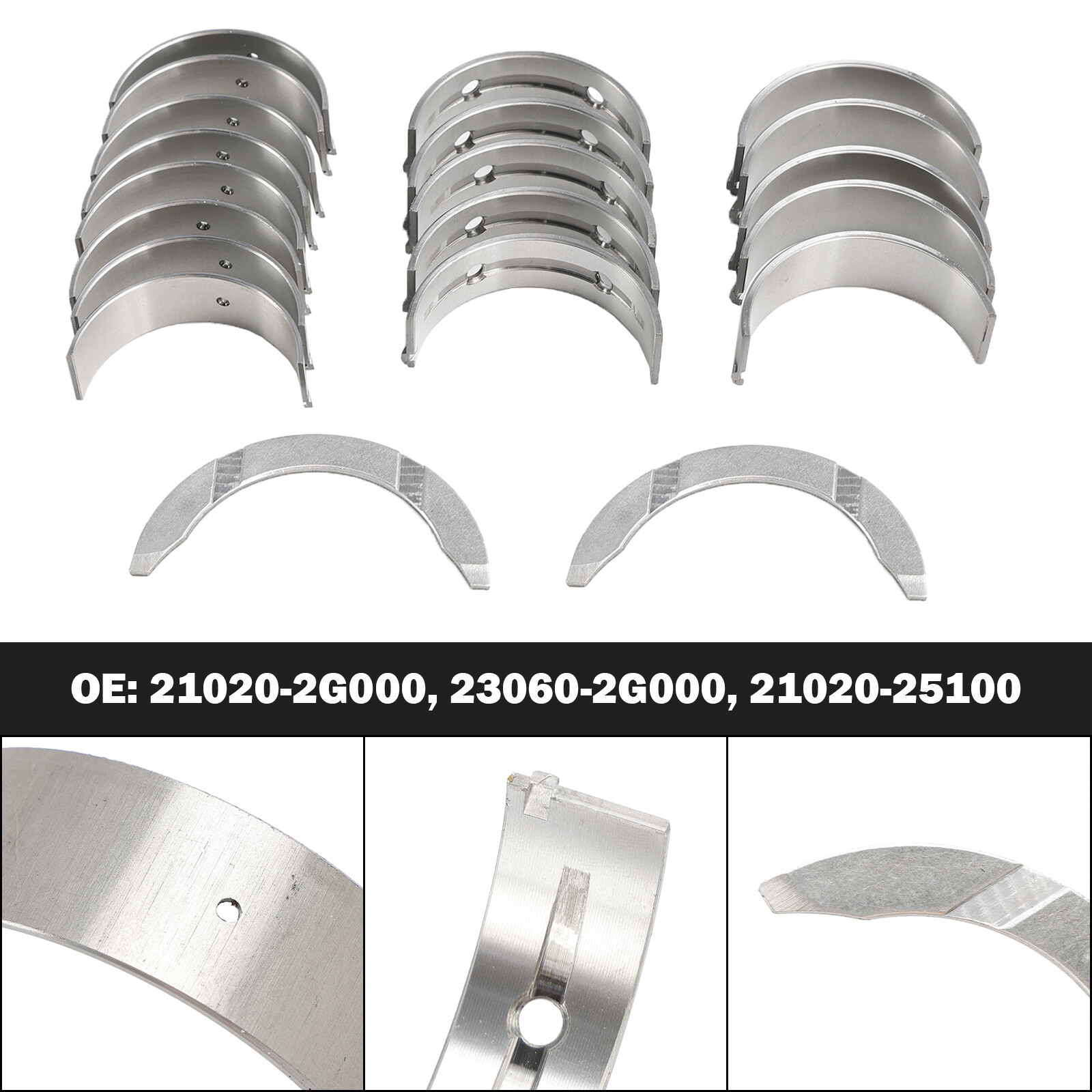 Hyundai Sonata 2.4L Main Rod Bearings & Crankshaft 21020-2G100