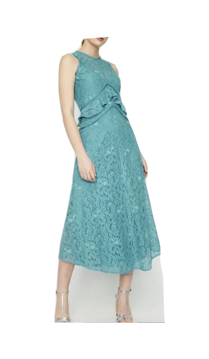Warehouse green hotsell lace midi dress