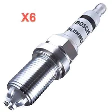 6 Spark Plugs OEM BOSCH High Power Fine Wire Double Platinum FGR7DQP Pre gapped