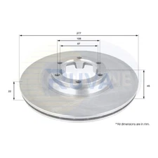 Fits Mitsubishi L200 1986-1996 L300 1986-2003 Ruva Front Brake Disc #1