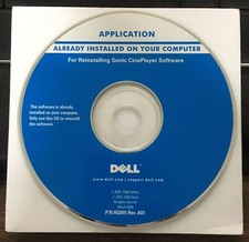 Dell Reinstalling Sonic CinePlayer Software CD - P/N RG895 REV. A01