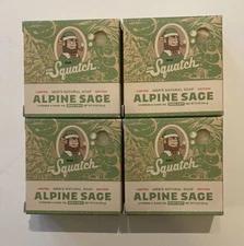 Dr. Squatch Alpine Sage Natural Soap Bar Healthy Soap | 4 Pack | Essential Oils