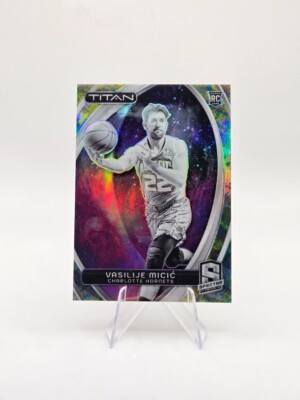 Vasilije Micic 2023-24 Panini Spectra RC Titan Neon Splatter SP /8 #80 Hornets