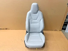 12-15 TESLA MODEL S FRONT RIGHT SEAT ASSEMBLY GRAY LEATHER COMPLETE OEM LOT333