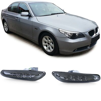 LED Seitenblinker Schwarz Smoke passend für BMW E46 E60 E61 X3 E83