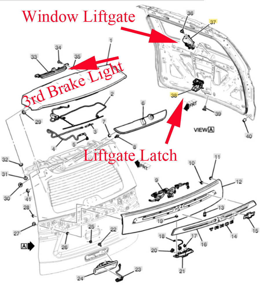13541137 Rear Liftgate Latch 2021 Escalade Escalade Chevy 13541137 Rear Liftgate Latch 2021 Escalade Escalade Chevy