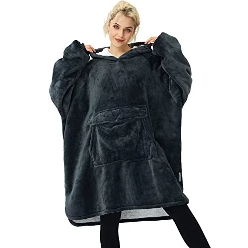 Wearable Blanket Hoodie Oversized Hooded Cozy Sweatshirt with