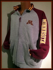 MINNESOTA GOPHERS COLOSSEUM ATHLETICS 92 SERIES FULL ZIP SWEATSHRT ADULT LARGE