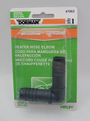 Dorman 47062 Universal Heater Hose Connector - 5/8 In. X 5/8 In. Elbow - Plastic - Picture 1 of 4