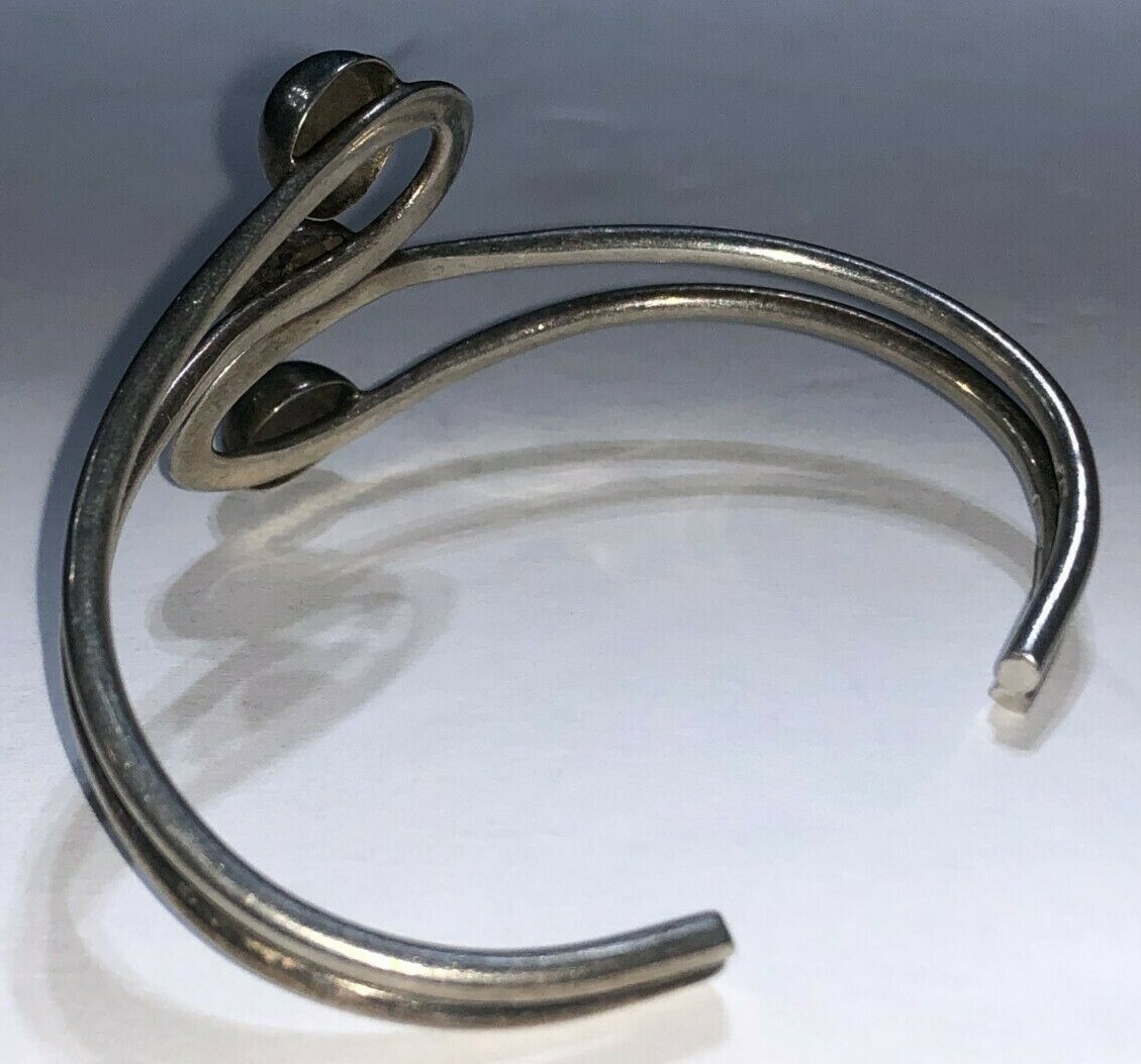 3 Circle Wrap Around Design Signed Adjustable Cuf… - image 7