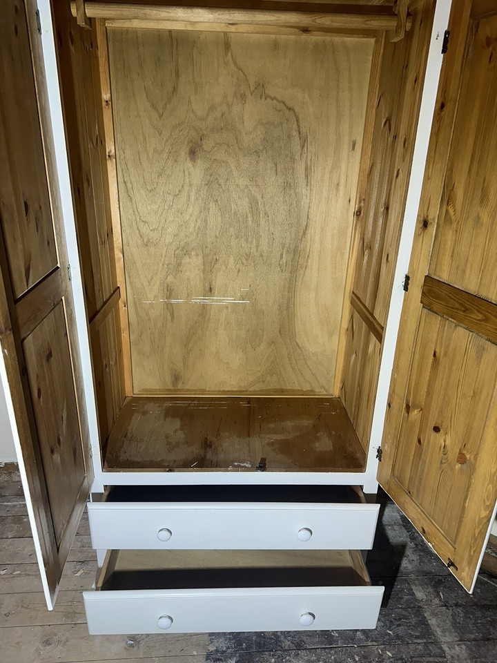 Solid pine wardrobe with Top Box eBay