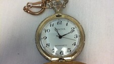 Cenova Mechanical Train Pocket Watch Gold Plated