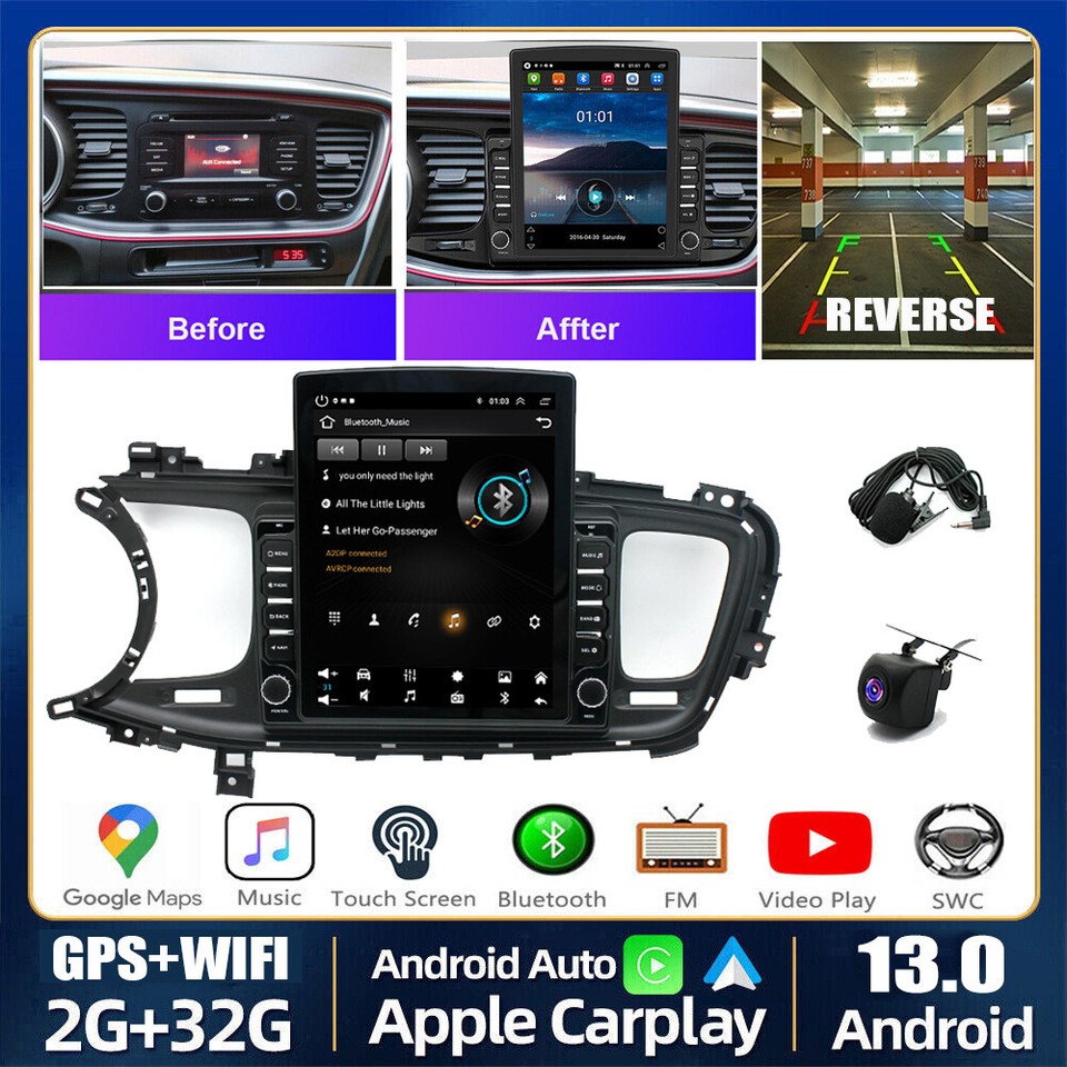 FOR 20112015 KIA OPTIMA K5 CARPLAY CAR RADIO STEREO ANDROID 13 GPS 9.7