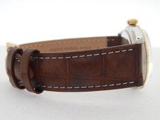 Rolex Datejust Mens 2Tone Yellow Gold Stainless Steel Watch Gold Linen Dial 1601 5