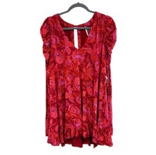 Free People Scarlett Combo Women's Sz Small Tunic Top Puff Sleeve Mini Dress NWT