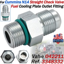 Fuel Pump Straight Fuel Check Valve For Cummins N14 Application 042211 3348332