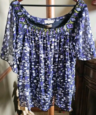 Notations Plus Size 3X 2 Piece Camisole & SS Top