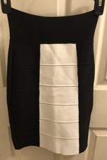 BCBGmaxazria Women's Black White Bandage Skirt - Size XS