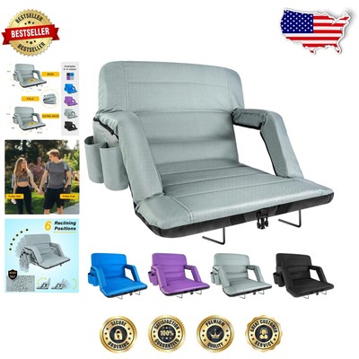 Ultimate Comfort Extra Wide Stadium Seats - 6 Reclining Positions & Waterproof