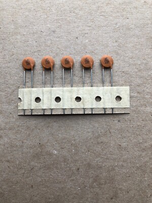 5 pcs 0.1 uF 20% 25 V Ceramic Capacitor Y5S, Radial, .1 uF, 100 nF, 104 USA