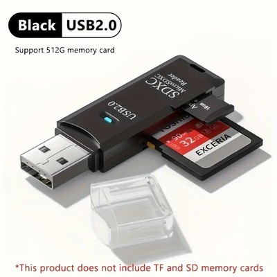 2Pcs USB 3.0 Dual Slot Card Reader for SD/SDHC/SDXC Portable Flash Memory Card