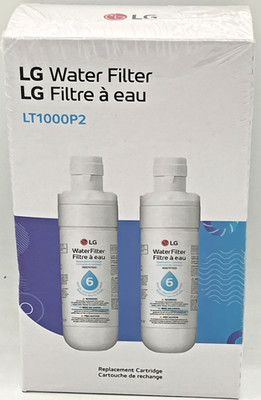 2 Pk Genuine LG LT1000P2 6-Month /200 Gal Refrigerator Replacement Water Filter