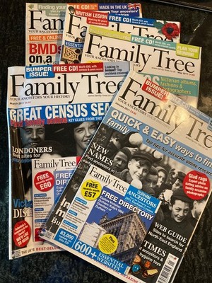 Family Tree Magazines  - genealogy -  5 x issues from 2011