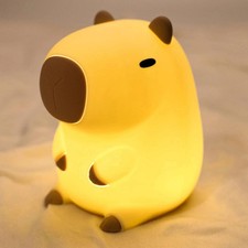 UNEEDE Capybara Night Light USB Silicone Nursery Lamp Dimmable Bedside Light