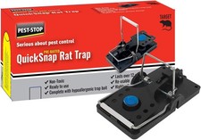 Pest-Stop Quick-Snap Rat Trap – Pre-Baited, Reusable Rat Control Trap with Hy