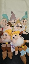 THE DISNEY STORE "The Seven Dwarfs" 8" Mini Plush Bean Bags Complete Set of 7